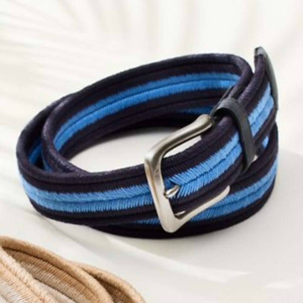 Tommy Bahama Two-Tone Herringbone Stretch Belt